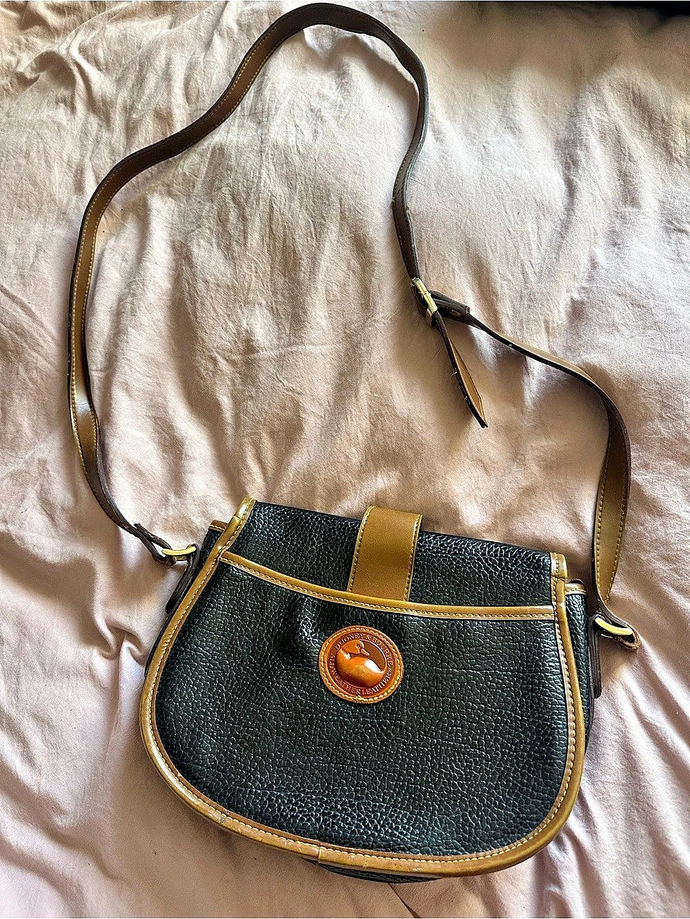 Dooney & Bourke Green & Brown Crossbody Bag